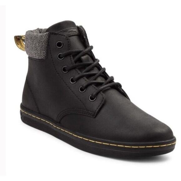 Dr. Martens Maelly Air Wair Bouncing Soles Padded Collar Boots in Black - Picture 1 of 7